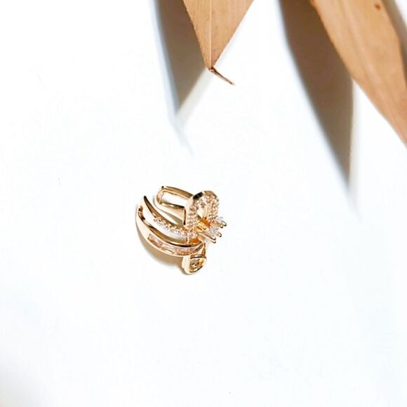 Saftey pink cuff earrings #268 - Picture 3 of 4